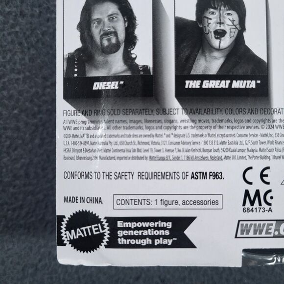 WWE Superstars Series 14 The Great Muta Figure Black (CHASE) Unpunched FSC NEW - Picture 11 of 12